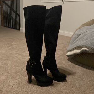 Guess Over The Knee Suede Boots